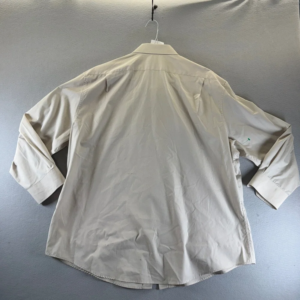 David Taylor Collection Mens XXL Tan Beige Long Sleeve Button Down Dress Shirt